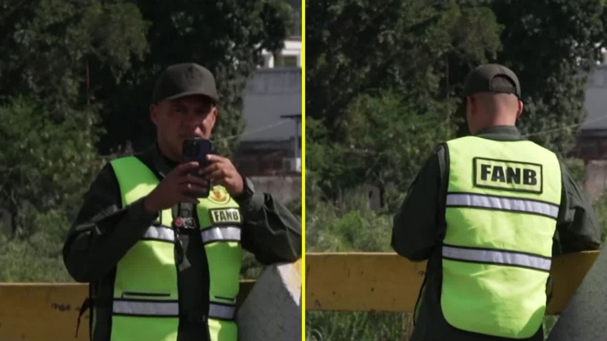 Policía venezolana fotografía a equipo de Mega en la frontera con Colombia: Revisa el momento
