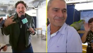José Antonio Neme en el Estadio Monumental: Entrevistó a colega de otro canal, mostró lorito y dio pantalla a los votantes