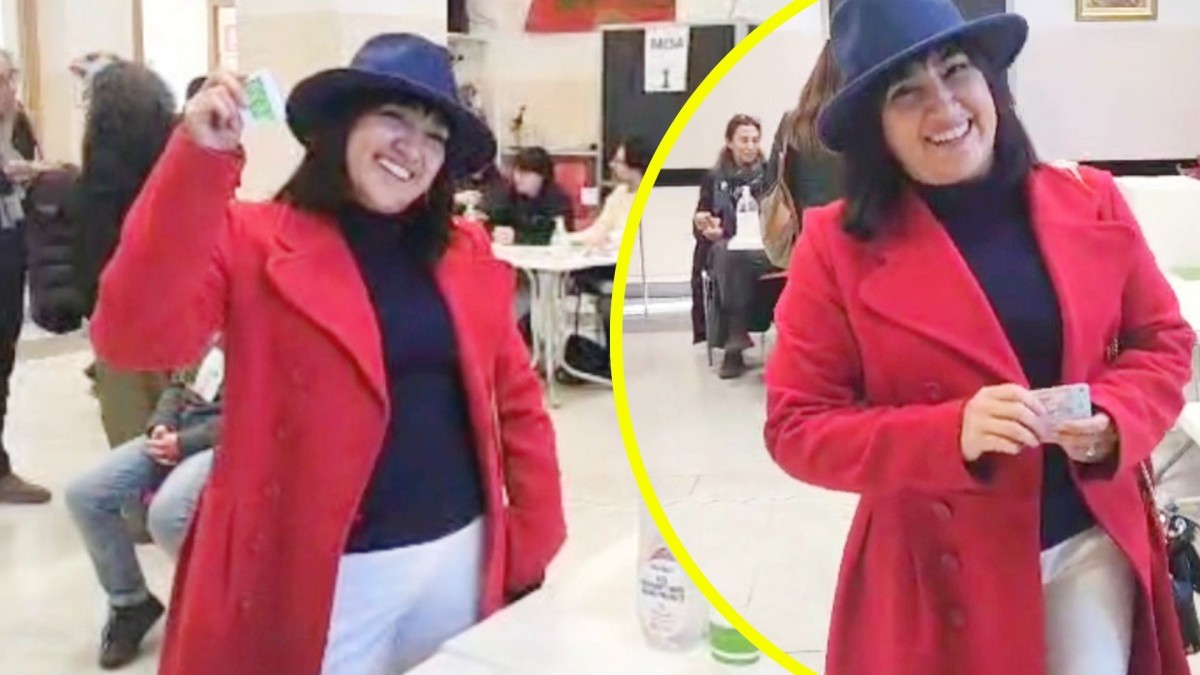 Sorprendió en la capital de la moda: Compatriota llegó a votar en Milán con los colores de la bandera de Chile