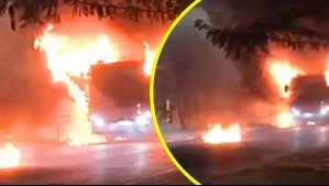 Queman bus del sistema Red en Quinta Normal: Conductor fue intimidado por 15 personas con armas de fuego