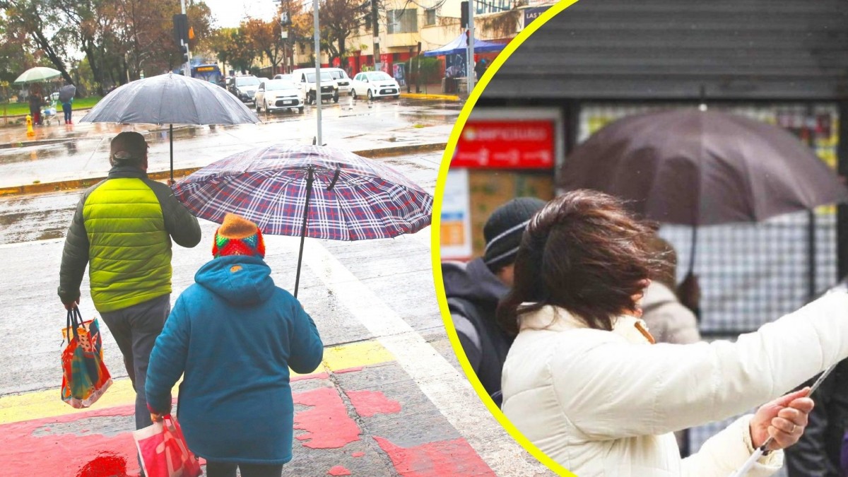 Lluvias y vientos de hasta 100 km/h: Estas son las zonas donde se registrarán precipitaciones este martes
