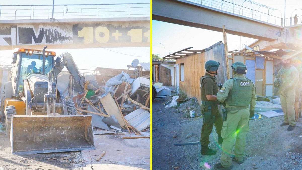 Megaoperativo para desalojar toma El Trébol en Maipú: Más de 70 familias ya abandonaron el lugar