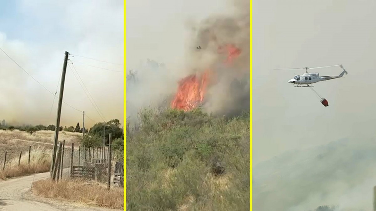 Continúa combate de incendio en San Pedro: Alerta Roja, evacuaciones y trabajo de helicópteros