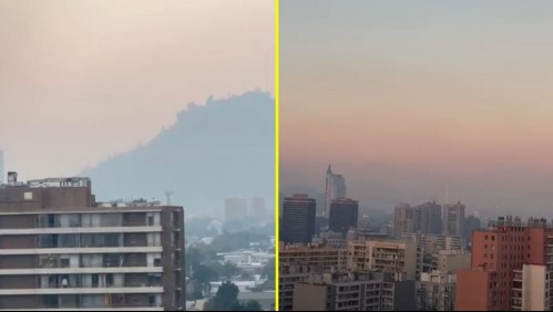 Llega a Santiago humo del incendio de San Pedro: Revisa las recomendaciones del Minsal