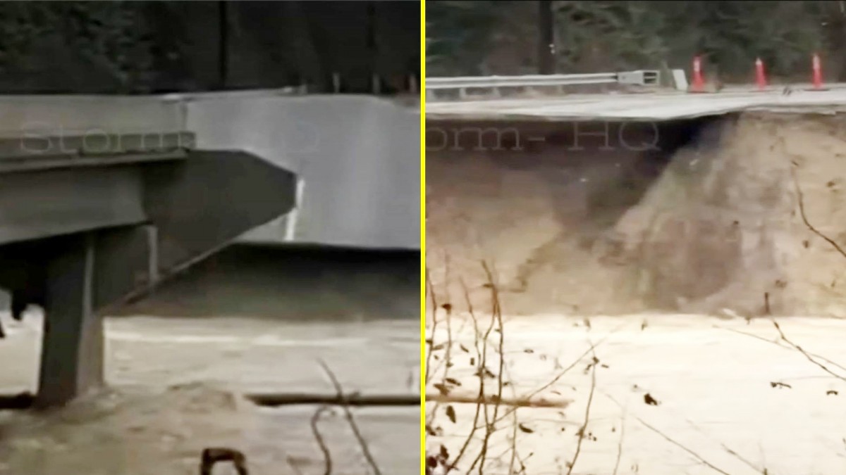 Impactante registro: Puente en Estados Unidos se desploma tras enorme inundación