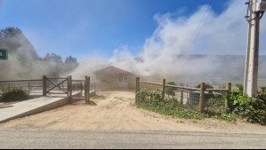 Incendio afecta a posta de Vichuquén y deja un herido: Recarga de generador eléctrico habría provocado explosión