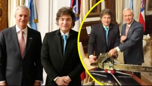 Polémica por video de Kast y Milei posando junto a una motosierra: 'La libertad avanza en toda Latinoamérica'