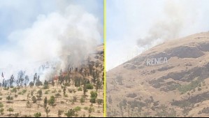 Incendio forestal afecta al cerro Renca: Humo es visible desde distintos puntos de la RM