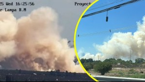 Gran incendio forestal en Pudahuel: Columna de humo puede ser vista desde diversos sectores