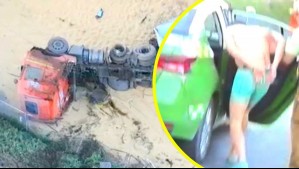 Conductor en ropa interior y al menos un peatón lesionado: Lo que se sabe del accidente de camión en San Bernardo