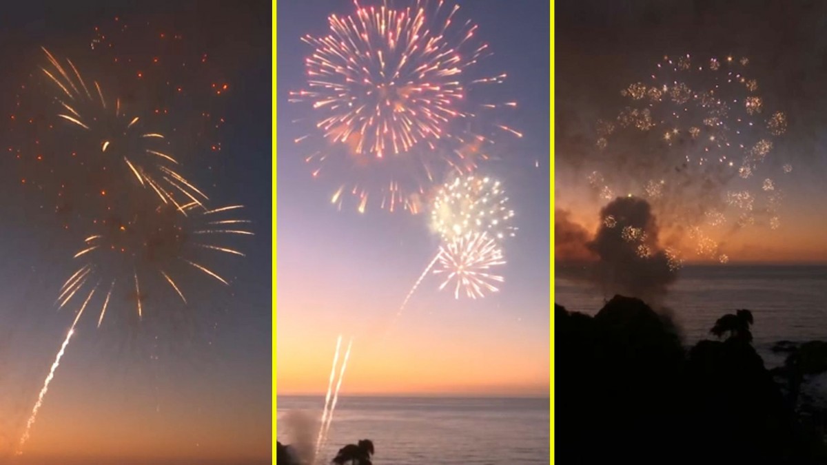 Año Nuevo en el Mar: Así fue el ensayo del show de fuegos artificiales en la costa de Viña