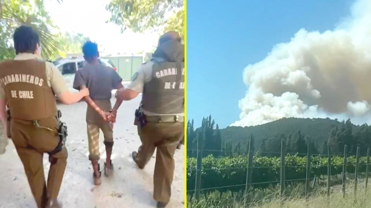 Detienen a hombre mientras quemaba pasto seco en Talca: En el lugar se registra un incendio forestal con mil hectáreas consumidas