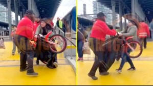 EFE responde por video viral en que guardia de Biotren impide que madre suba con bicicleta que había comprado a su hijo