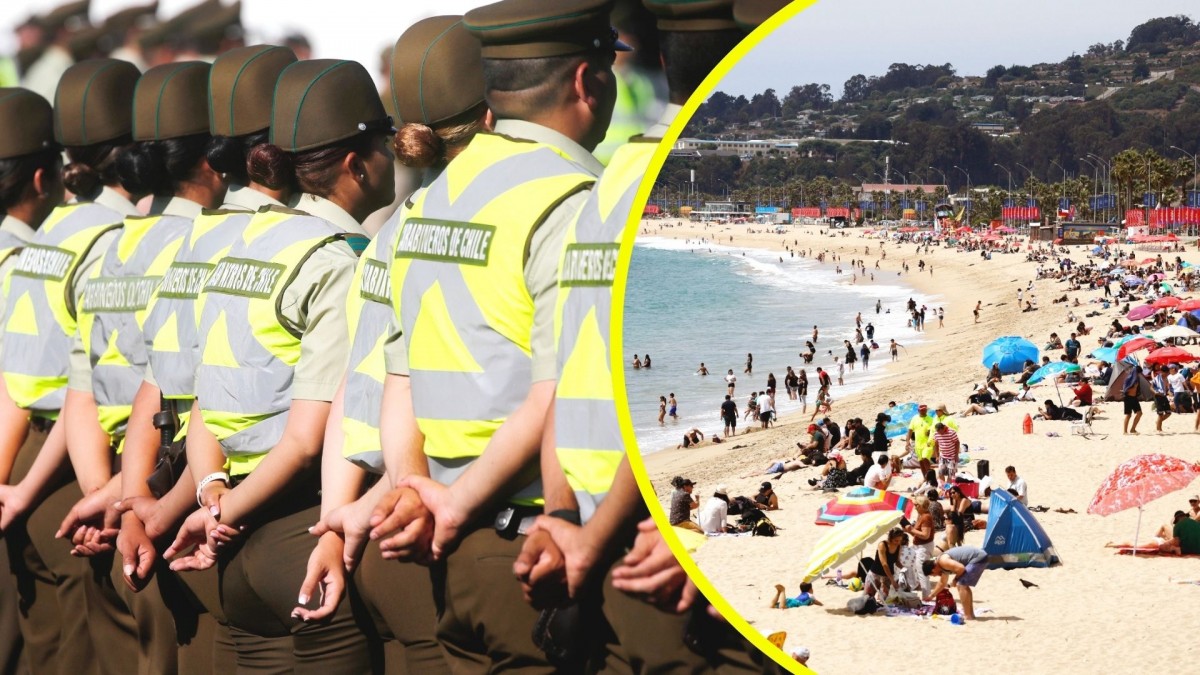 Más de 1.300 carabineros adicionales y cuarteles móviles: Presentan plan 'Verano Seguro' para reforzar zonas turísticas