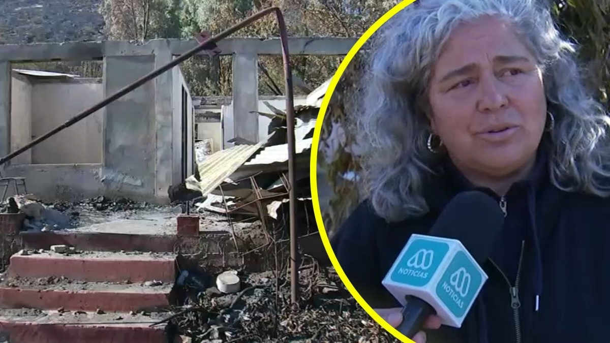 'Los causantes fueron unos niños': Mujer lamenta la pérdida de la casa de su madre fallecida en incendio forestal en O'Higgins