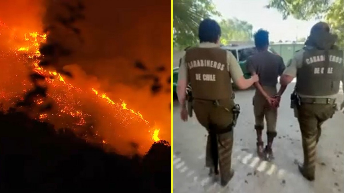 Tenía antecedentes por hechos similares: Formalizan a sujeto sorprendido cuando prendía pastizales durante incendios forestales