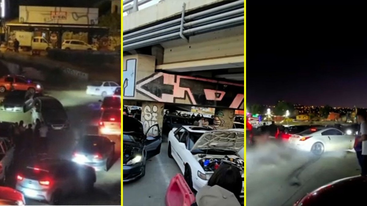 Realizan evento tuning sin permiso al costado de la feria que se instala en el Marga Marga