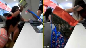 Captan en video a mujeres robando en Mallplaza Norte en medio de evacuación por incendio