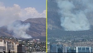 Incendio forestal en Las Condes: Bomberos trabaja para controlar la propagación del fuego