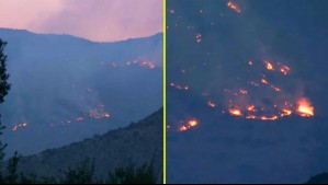 Incendio forestal en Las Condes no ha podido ser controlado: Condiciones climáticas dificultan las labores
