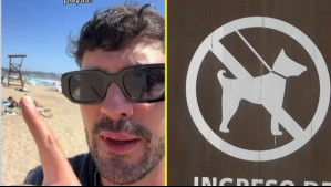'Ni siquiera amarrado': Influencer cuenta que lo echaron de la playa en Zapallar por estar con su perro