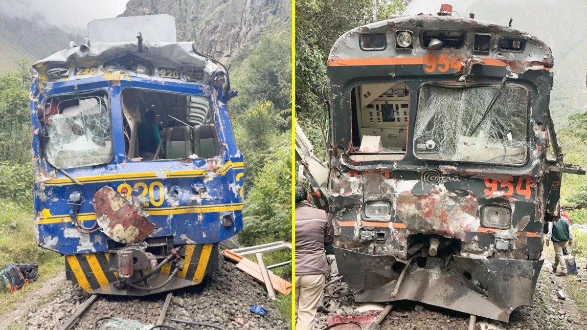 Grave choque frontal de trenes en Machu Picchu deja al menos 15 turistas lesionados