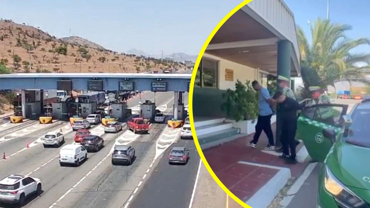 Pinchaban los neumáticos de sus vehículos: Detienen a dos sujetos que robaban a turistas en el peaje Chacabuco