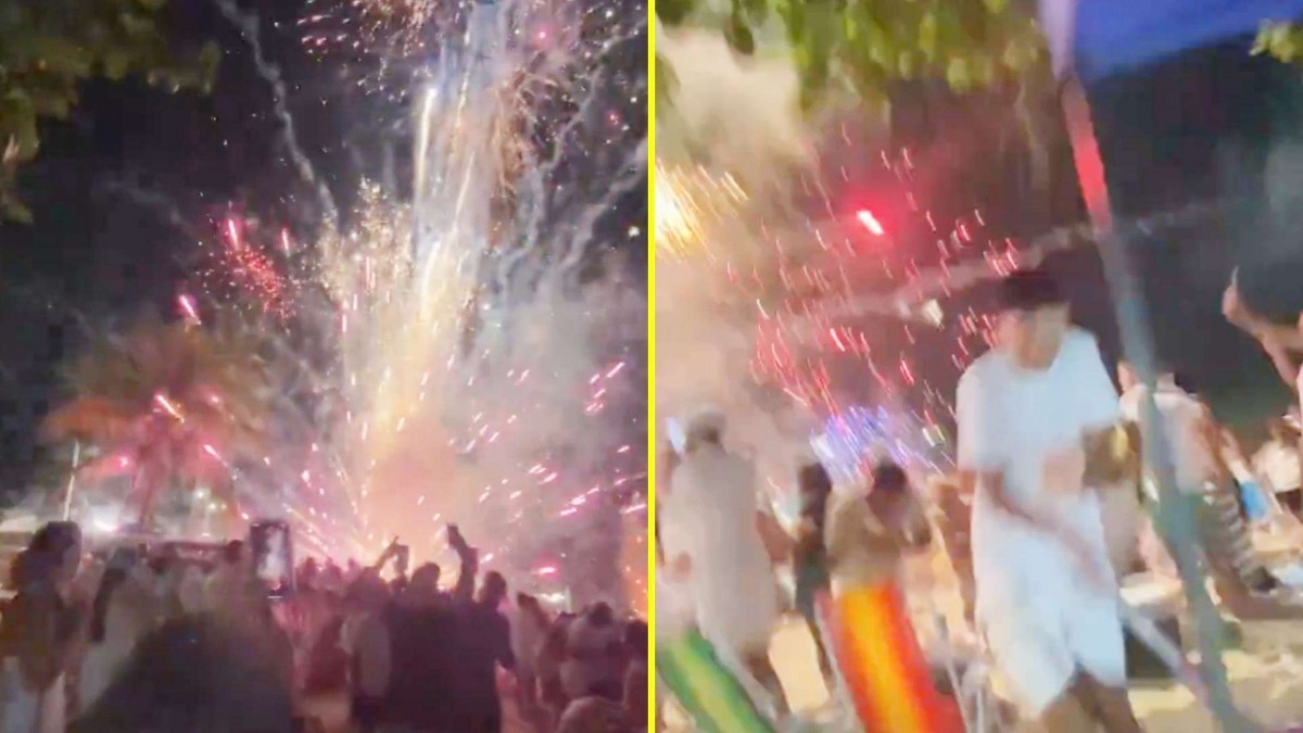Video muestra descontrol de show pirotécnico por Año Nuevo en Brasil: Tres personas resultaron heridas