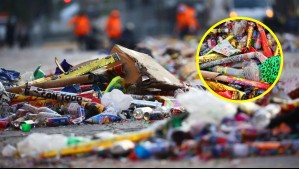 Basura de Año Nuevo lleva dos días sin ser retirada en los alrededores del centro de Santiago