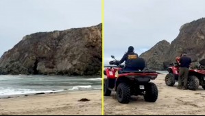 Buscan a hombre de 42 años que desapareció en Playa Amarilla de Los Vilos: 'No es apta para el baño'