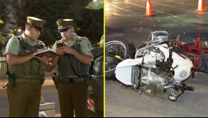 Carabinero de civil andaba en moto y fue chocado en Providencia: El otro conductor iba bajo los efectos del alcohol