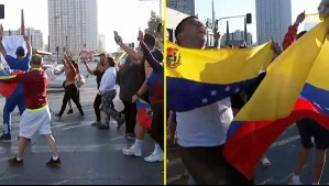 Con bocinazos, banderas y gritos de 'libertad': Venezolanos en Estación Central celebran la captura de Nicolás Maduro