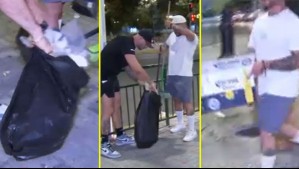 Venezolanos que participaron de masivos festejos en Parque Almagro se quedaron limpiando las calles: 'Entiendo que causa rechazo'