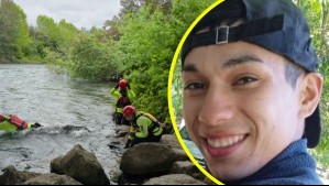 Refuerzan búsqueda de joven desaparecido en Panguipulli con trabajo de ejemplares caninos y buzos en el río Los Ñadis