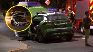 Dos carabineros resultan lesionados tras colisionar en medio de persecución policial en Vitacura