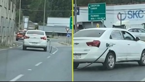 Captan insólito 'perro muerto' en bencinera: Conductor arranca con la manguera conectada al vehículo en Concepción