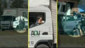 Roban camión en Pudahuel: Conductor fue secuestrado y apareció en Lo Espejo