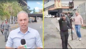 'No me puedes tocar el equipo': Corresponsal de Meganoticias vive tenso momento con policía venezolana en El Helicoide