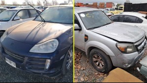 Hay hasta un Porsche: Rematarán cerca de mil vehículos abandonados con precio mínimo de puja que comienza en cero pesos