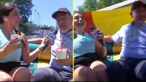 'Me dijiste que era tranquilito': Periodista de Mucho Gusto vive adrenalínico momento en Fantasilandia