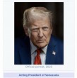 A través de una publicación en su red social Truth Social, el Mandatario estadounidense Donald Trump se autoproclamó Presidente interino (acting President) de Venezuela, adjuntando una imagen manipulada de su perfil de Wikipedia.