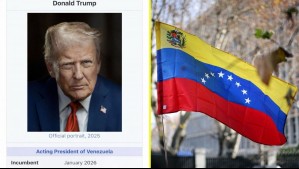 Trump se autoproclama 'Presidente interino de Venezuela' con imagen manipulada de su perfil de Wikipedia