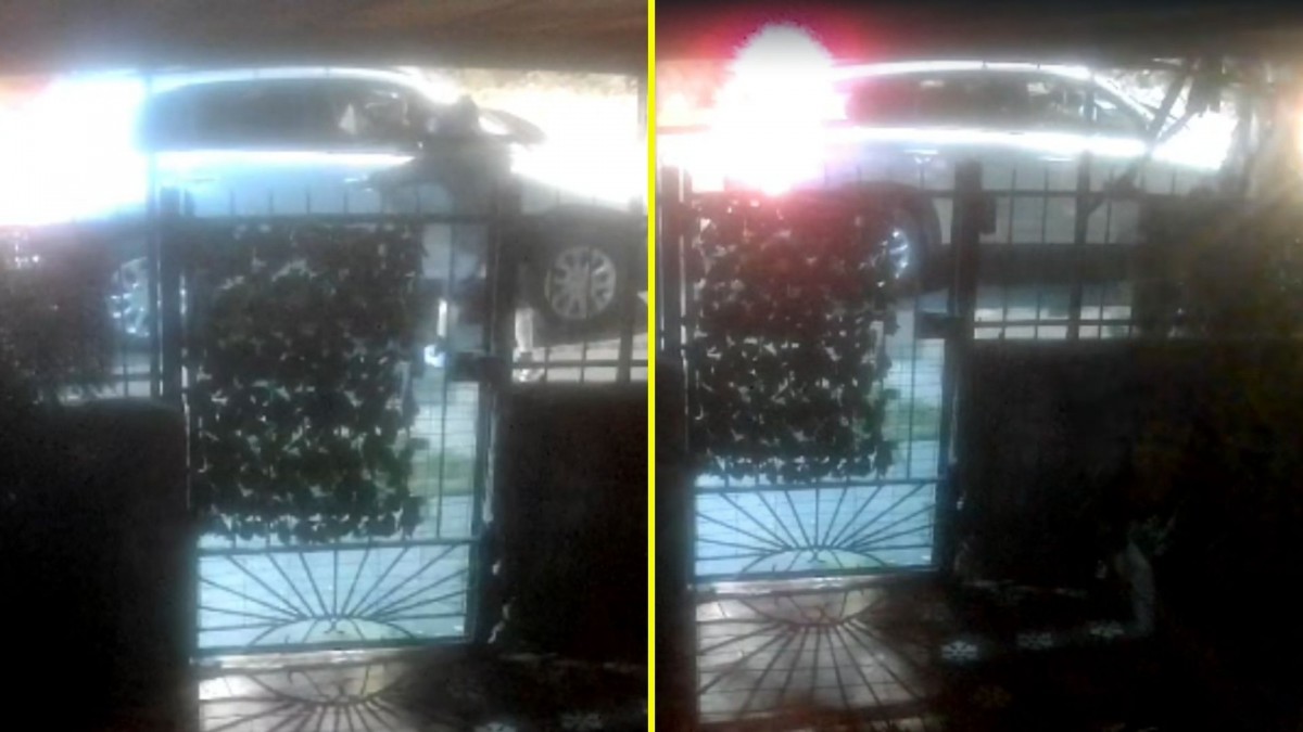 Estaba entrando a su casa: Video muestra violento portonazo a conductor y su hija en Quinta Normal