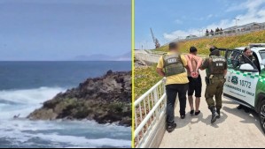 Sorprenden a prófugo por homicidio y se lanza al mar para evitar ser detenido en Antofagasta
