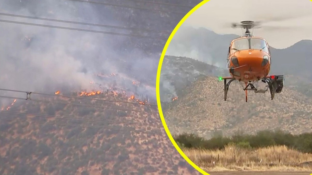 Incendio se registra en Tiltil: Humo cubre gran parte de Santiago y se reportan más de 800 hectáreas consumidas