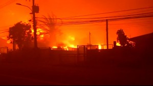 Dramática madrugada en Lirquén: incendio forestal consume más de 100 viviendas y obliga a evacuar hospital
