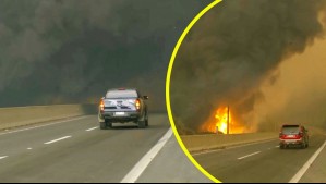 'No se ve nada': Gran columna de humo negro obstaculiza tránsito en carretera de Concepción