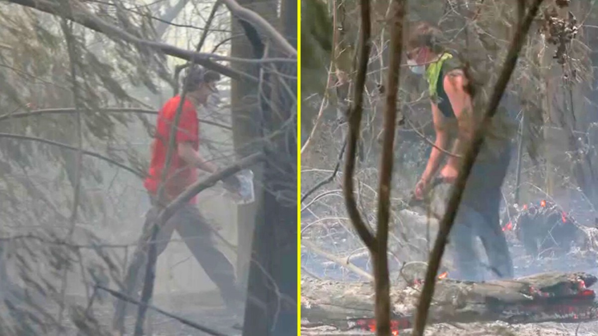 Vecinos realizan cortafuegos en Bulnes para proteger sus casas de los incendios forestales