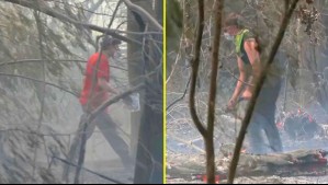 Vecinos realizan cortafuegos en Bulnes para proteger sus casas de los incendios forestales