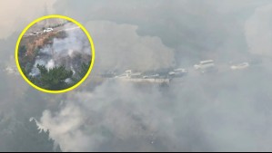 Dron de Meganoticias muestra focos de incendio y gran capa de humo en Cuesta Caracol de Tomé
